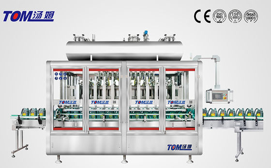 2800BPH Lubricant Filling Line PLC Dikendalikan Mesin Penuh Berat 1-5L
